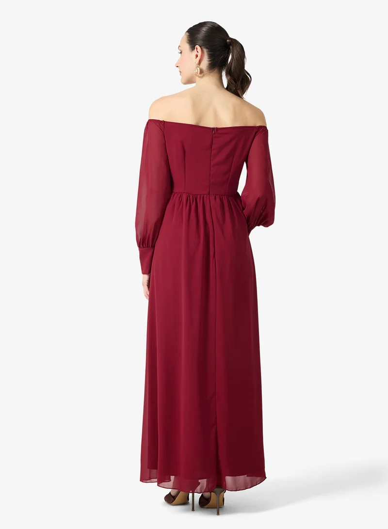 ELLA Off Shoulder A-line Dress